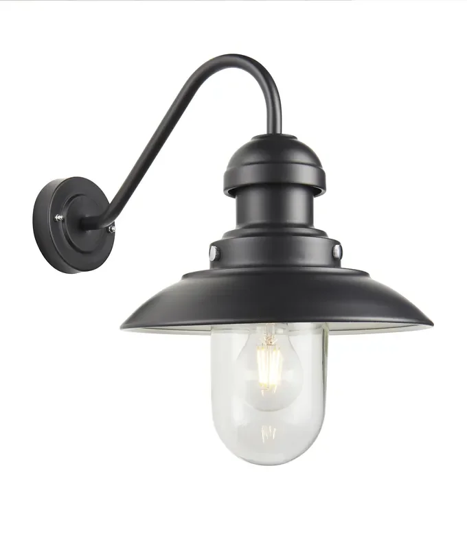 Black Exterior Fisherman Style Nautical Wall Light