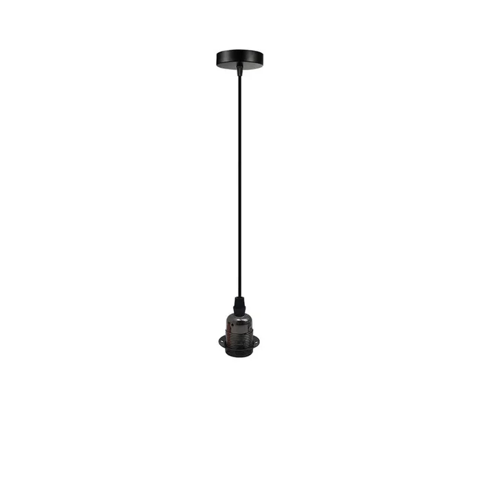 Black Vintage Industrial Pendant Light Fitting – Without Bulb
