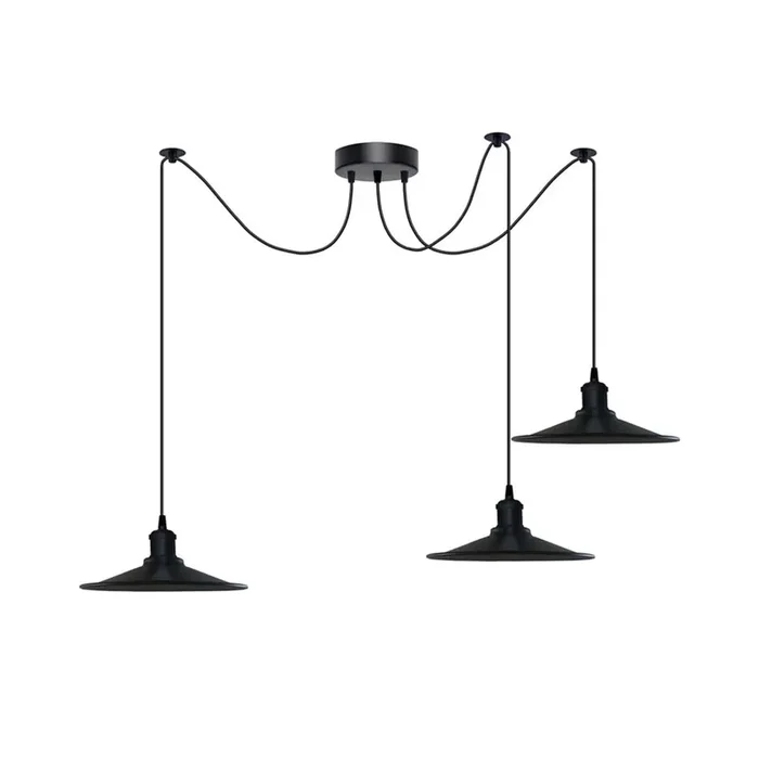 Black Vintage Spider 3 Pendant Ceiling Light – Without Bulbs