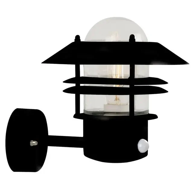 Blokhus Sensor Black IP54 Wall Light