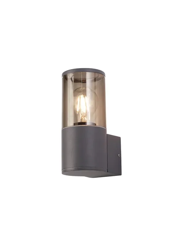 Boardwalk Wall Lamp 1 x E27, IP54, Anthracite/Smoked