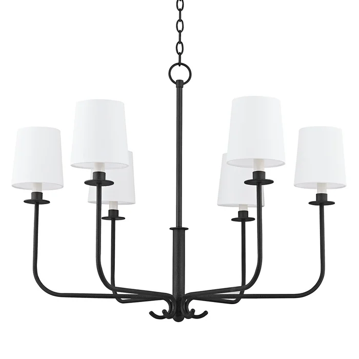 Bodhi Six Light Chandelier in Forged Iron (67|F7736-FOR)