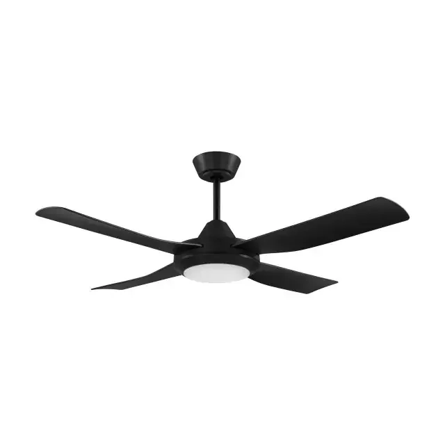 Bondi 1 Black with Remote Control Ceiling Fan and Light