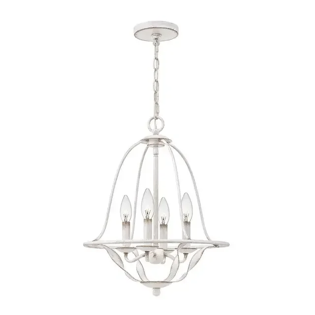 Bradbury 4 Light Antique White Pendant Light