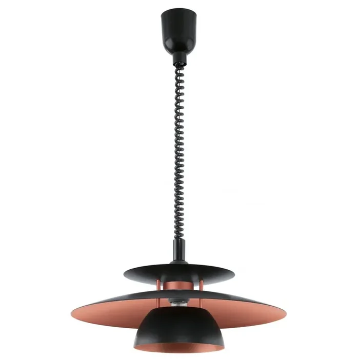 Brenda Black & Copper Modern 1 Lamp Pendant Light