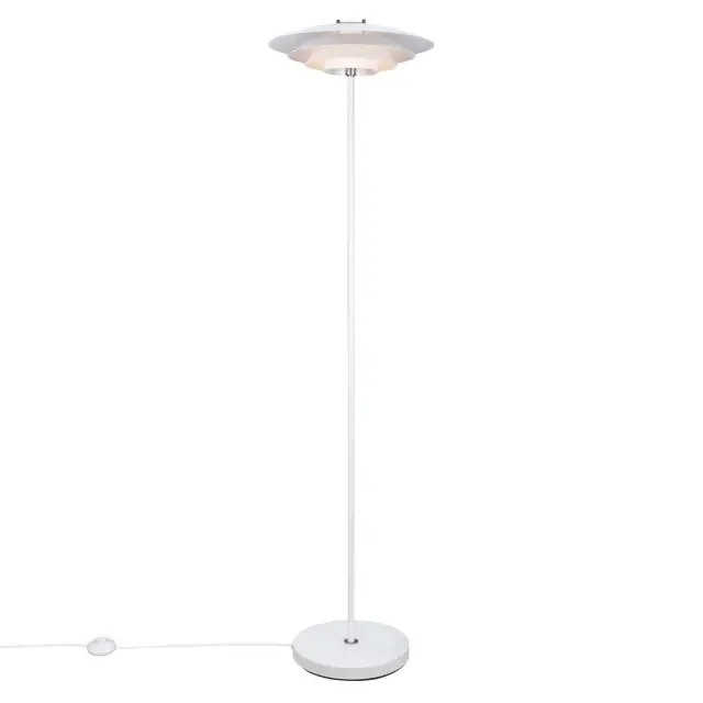Bretagne White Multi-Layered Shade Floor Lamp