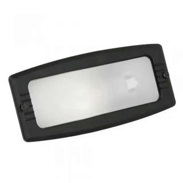 Brick Black with White Diffuser IP44 Wall Recessed Light
