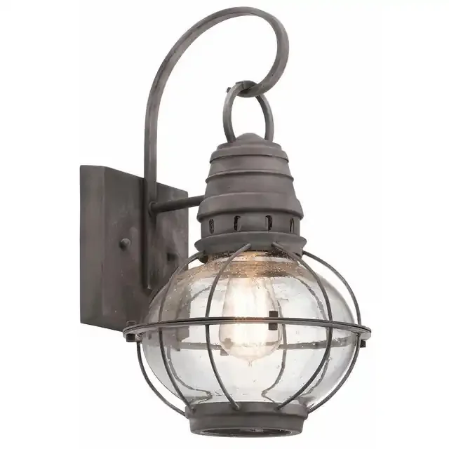 Bridgepoint Weathered Zinc 40cm IP44 Wall Light