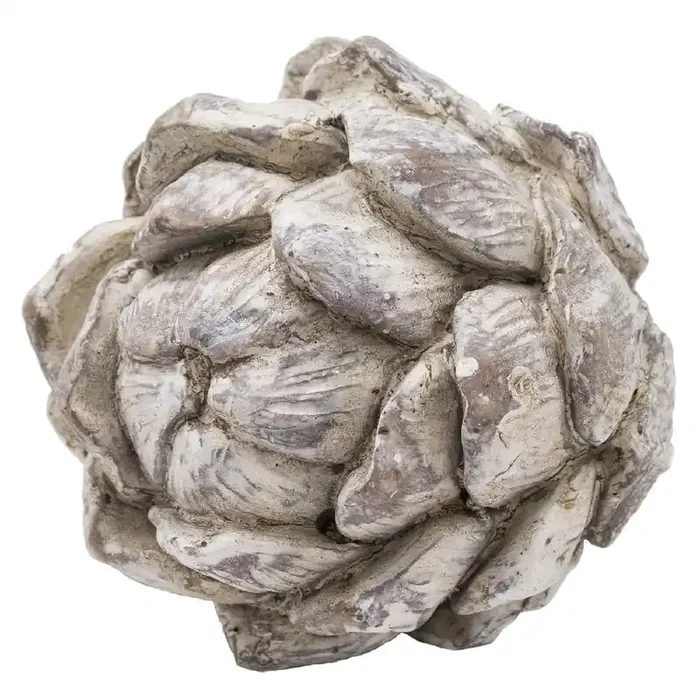 Britalia BR20792 Antique White Distressed Ceramic Vintage Decorative Artichoke 12cm