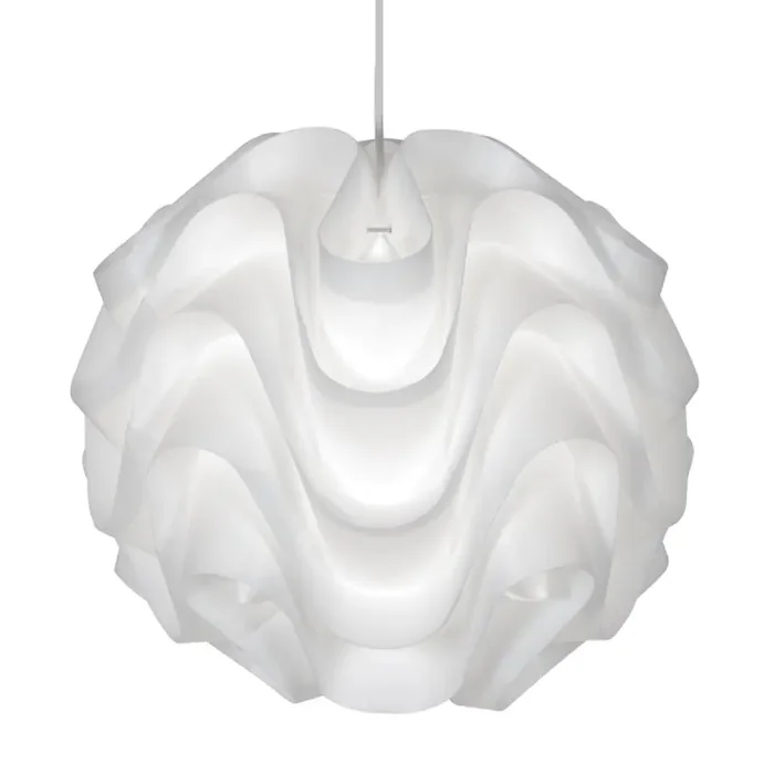 Britalia BR430 WH White Moulded Acrylic Modern Non Electric Pendant Shade 28cm