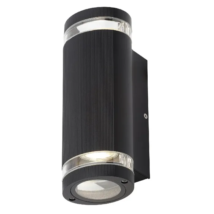 Britalia BRZN-35594-BLK Black Outdoor Modern Textured Oval Up & Down Wall Light