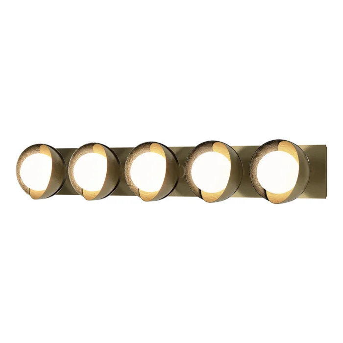 Brooklyn Five Light Bath Sconce in Modern Brass (39|201379-SKT-86-85-GG0711)