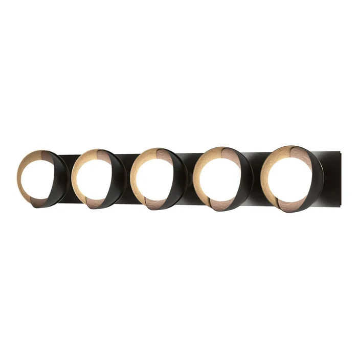 Brooklyn Five Light Bath Sconce in Oil Rubbed Bronze (39|201379-SKT-14-84-GG0711)