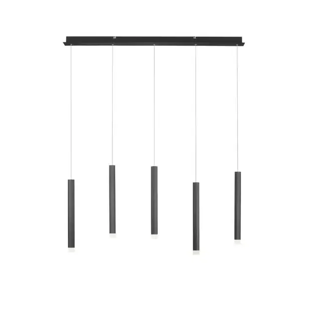 Bruno 5 Light Black Bar Pendant Light