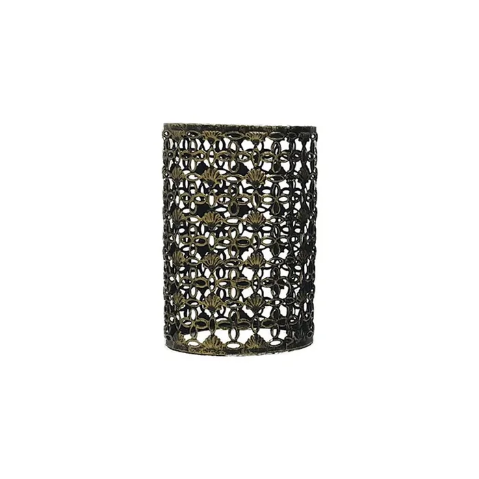 Brushed Brass Antique Style Cylinder Light Shade