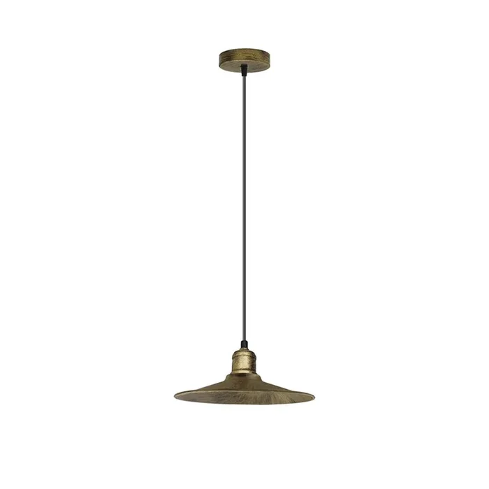 Brushed Brass Vintage Pendant Light – Without Bulb