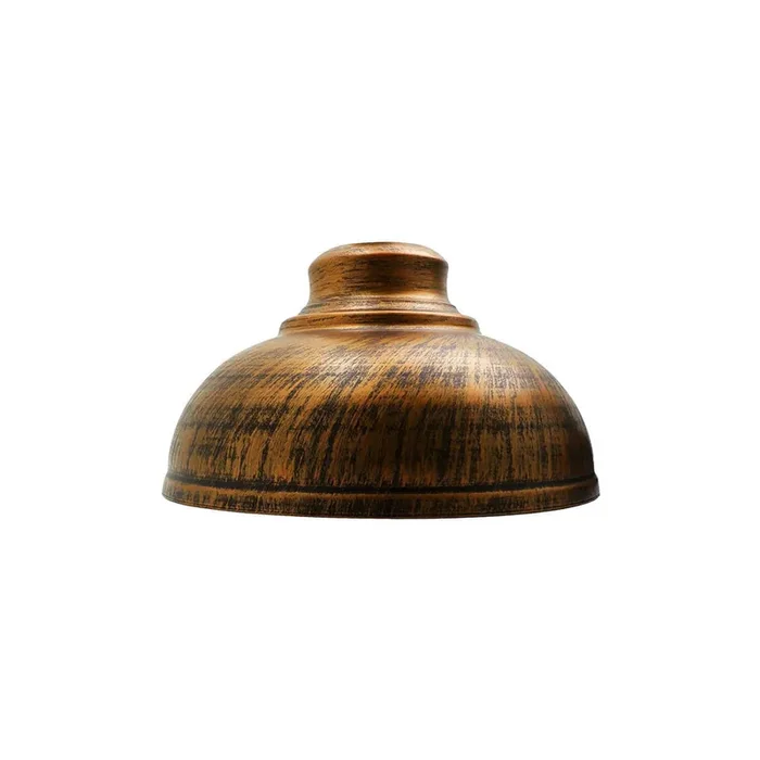 Brushed Copper Dome Vintage Light Shade – Medium