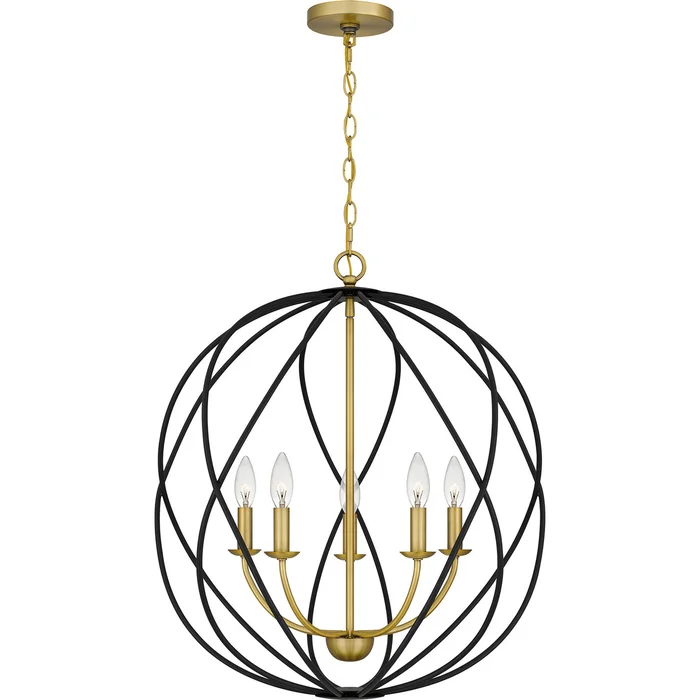 Bryn Five Light Pendant in Aged Brass (10|BYN2824AB)