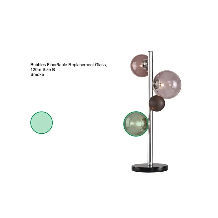 Bubbles Screw On Replacement Glass for G9 Fitting – Size B, 12cm Diameter