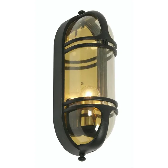 Buckley Black Outdoor Vintage Oval Bulkhead Light