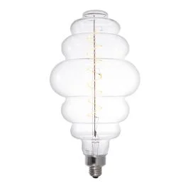 Bulbrite 776304 LED4BH/22K/FIL LED Grand Spiral Filament Beehive Shaped Light Bulb, 60 Watt Equivalent, Medium Base (E26),2200K, Clear