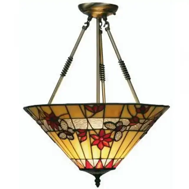 Butterfly Tiffany Upside Down Pendant Light