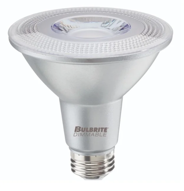CA BULBRITE 772290 – LED 10W PAR30 – 3000K – Flood – Long Neck – Silver Finish