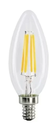 CA EnVisionLED LED-FLM-E12T-4W-30K – E12 Bulb Filament Series – 4W – 3000K – 120V – E12 Torpedo