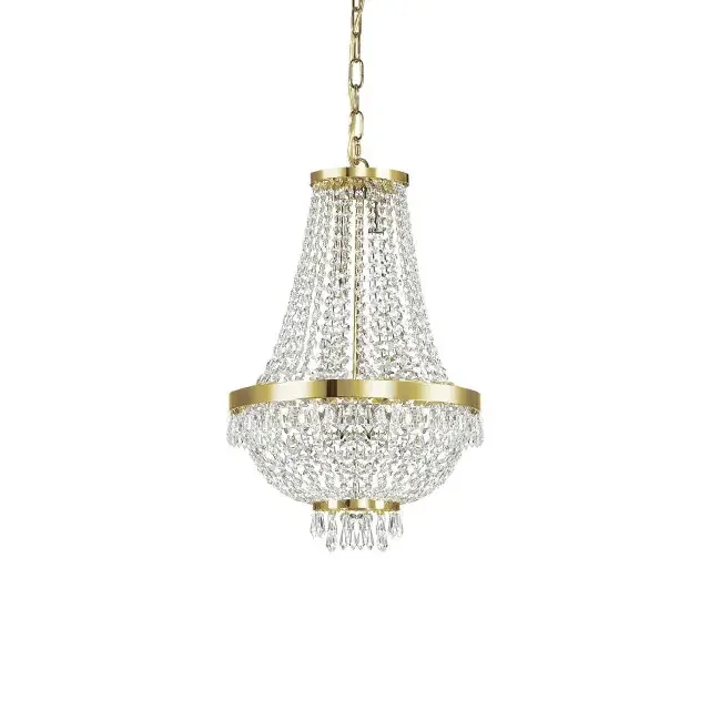 Caesar SP6 6 Light Gold with Crystal Beads Chandelier