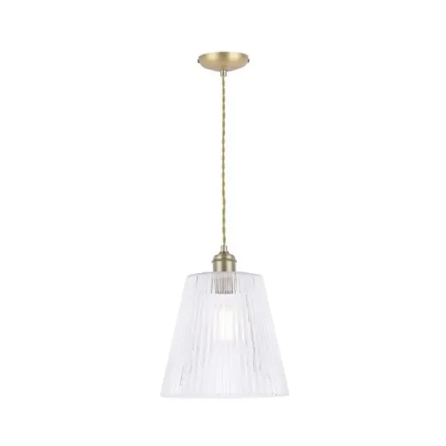 Callaghan Grand Antique Brass with Glass Pendant Light