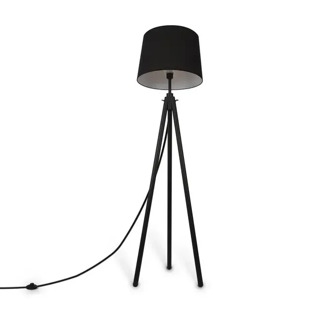 Calvin Black Tripod Floor Lamp