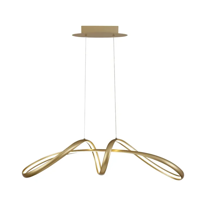 Campbell Large Oval Pendant, 1 x 39W LED, 3000K, 1950lm, Sand Gold, 3yrs Warranty