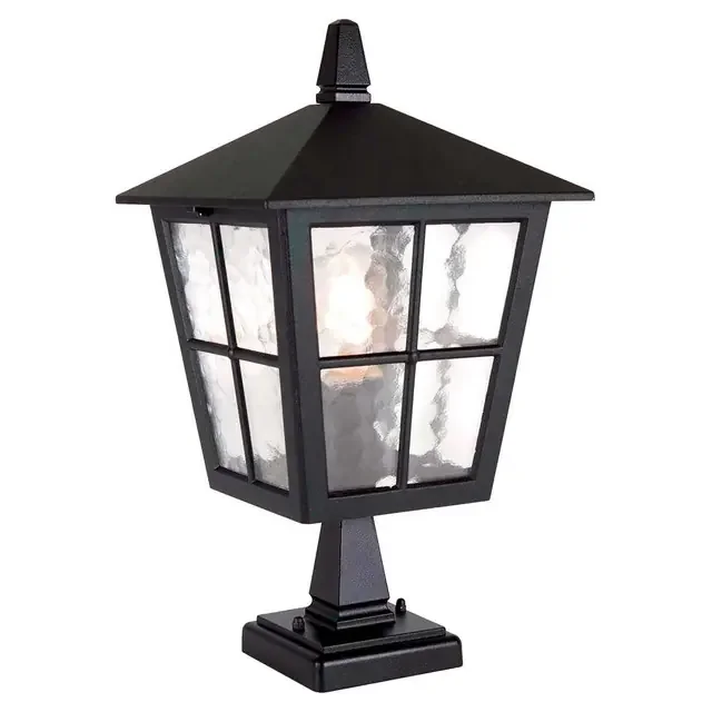 Canterbury Black Lantern IP43 Top Post Light