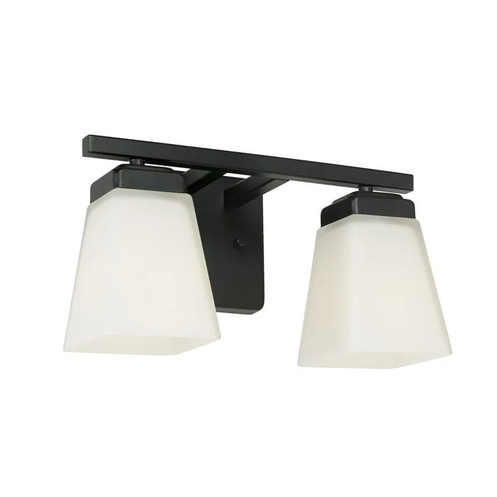 Capital Lighting 114421MB-334 Baxley Two Light Vanity, Matte Black