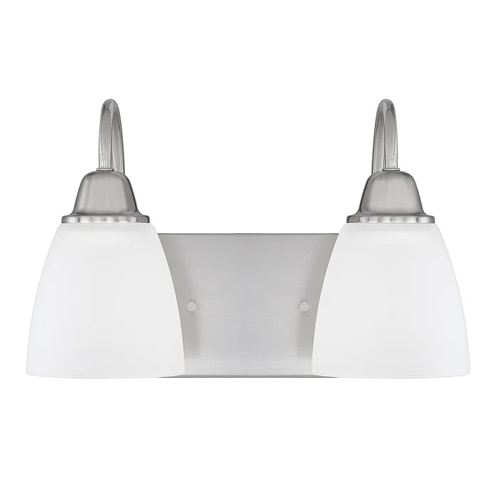 Capital Lighting 115121BN-337 Trenton Two Light Vanity, Brushed Nickel