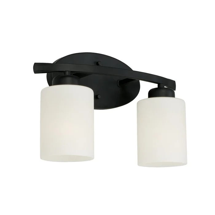 Capital Lighting 115221MB-338 Dixon Two Light Vanity, Matte Black