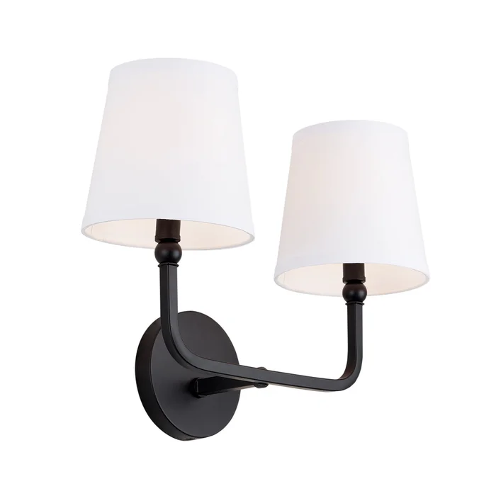 Capital Lighting 119321MB-674 Dawson Two Light Vanity, Matte Black