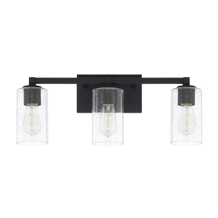Capital Lighting 119831BI-435 Ravenwood Three Light Vanity, Black Iron