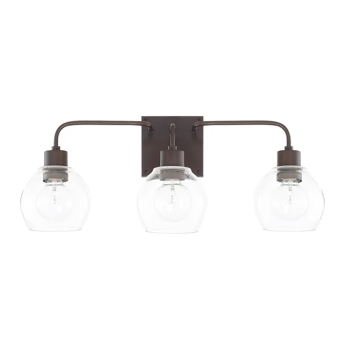 Capital Lighting 120031BZ-426 Tanner Three Light Vanity, Bronze