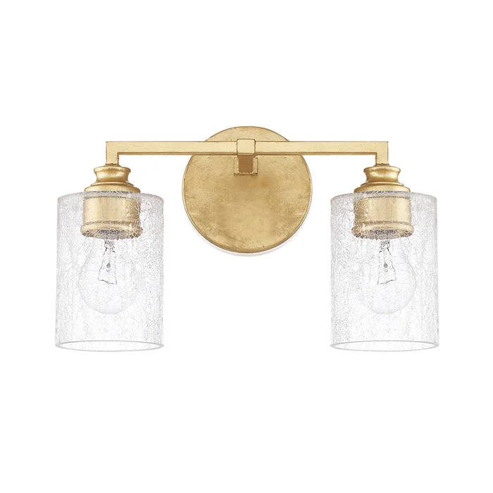 Capital Lighting 120521CG-422 Milan Two Light Vanity, Capital Gold