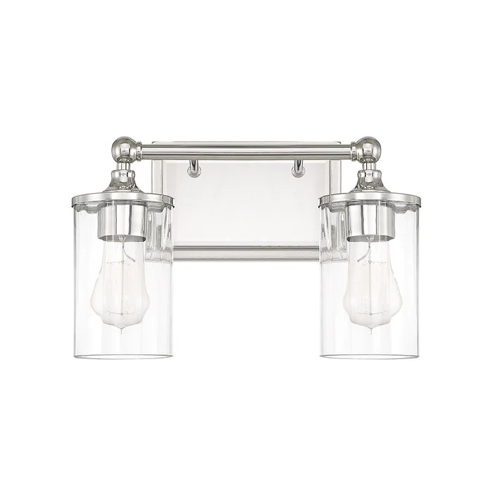 Capital Lighting 120721PN-423 Camden Two Light Vanity, Polished Nickel