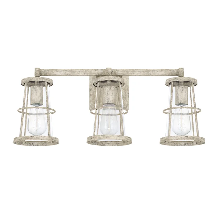 Capital Lighting 127431MS Beaufort Three Light Vanity, Mystic Sand