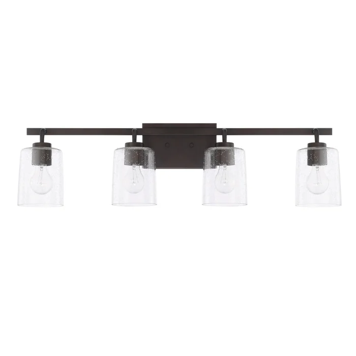 Capital Lighting 128541BZ-449 Greyson Four Light Vanity, Bronze