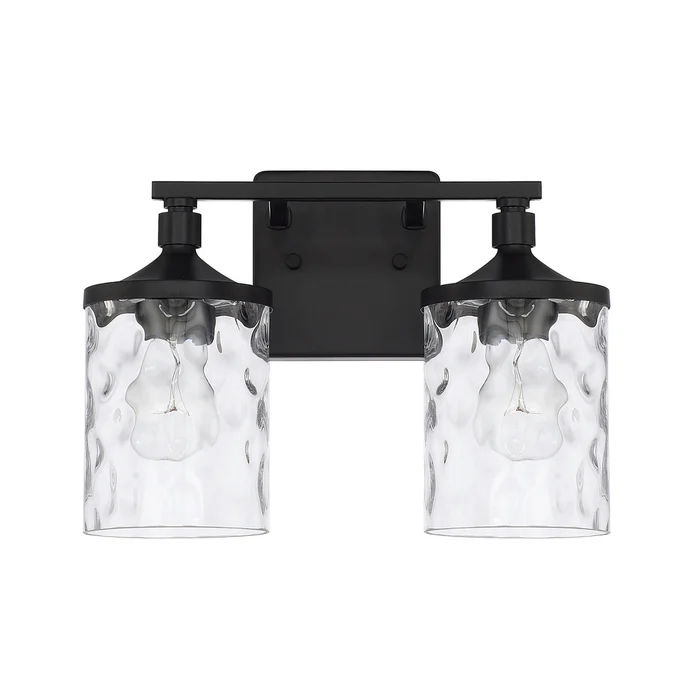 Capital Lighting 128821MB-451 Colton Two Light Vanity, Matte Black