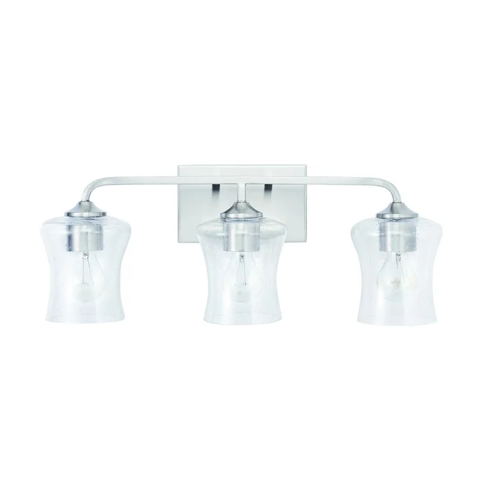 Capital Lighting 139231BN-499 Reeves Three Light Vanity, Brushed Nickel