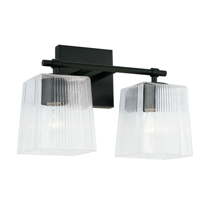 Capital Lighting 141721MB-508 Lexi Two Light Vanity, Matte Black