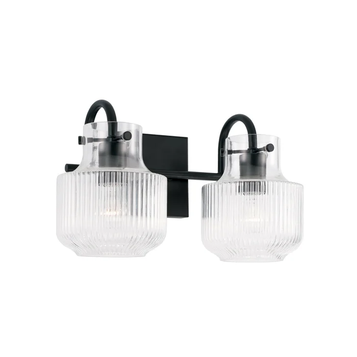 Capital Lighting 145121MB Nyla Two Light Vanity, Matte Black