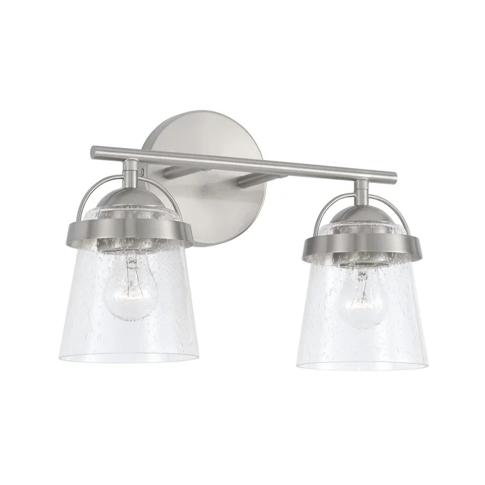 Capital Lighting 147021BN-534 Madison Two Light Vanity, Brushed Nickel