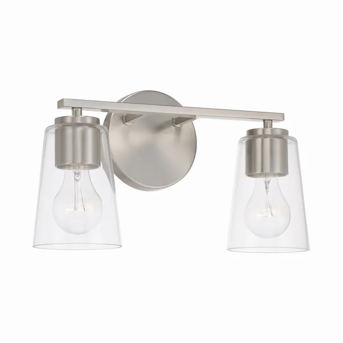 Capital Lighting 148621BN-537 Portman Two Light Vanity, Brushed Nickel