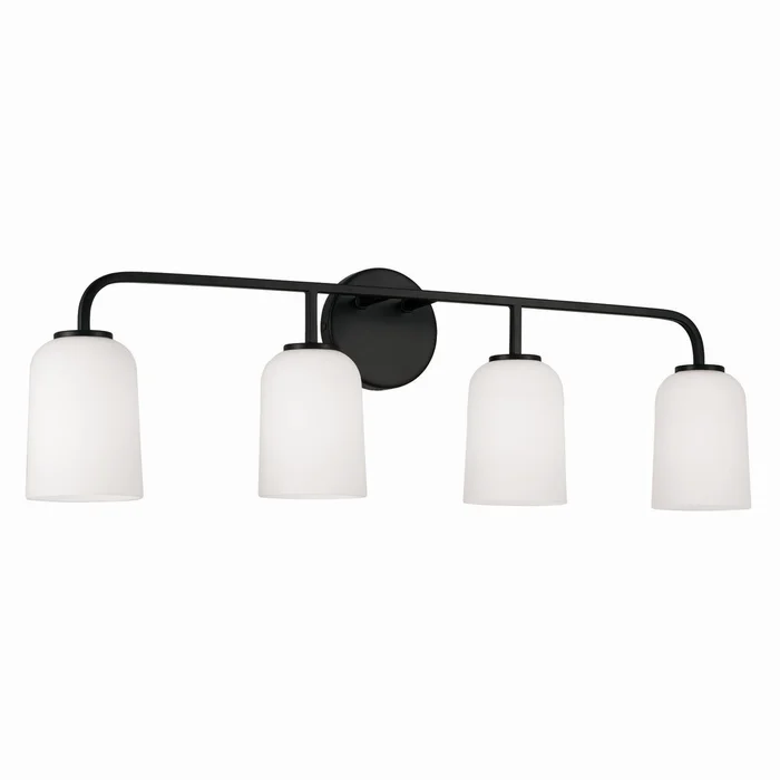 Capital Lighting 148841MB-542 Lawson Four Light Vanity, Matte Black